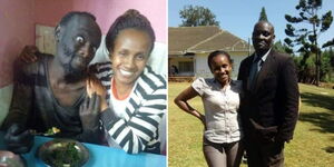 A collage image of Patrick Hinga and Wanja Mwaura in 2018.