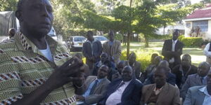 Hosea Kiplagat addresses a congregation of teachers in Baringo