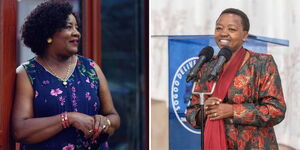 Photo collage between Ida Odinga and Rachel Ruto