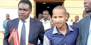 Lawyer Nelson Havi and Embakasi East lawmaker Babu Owino at a past event.