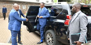 Information, Communication Technology and Digital Economy Cabinet Secretary Eliud Owalo arriving at KBC on Tuesday November 1, 2022.