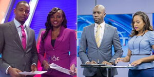 Inooro TV news anchors Ken wa Kuraya and Muthoni wa Mukiri & NTV duo Dennis Okari and Olive Burrows