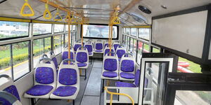 Inside a commuter bus in Nairobi