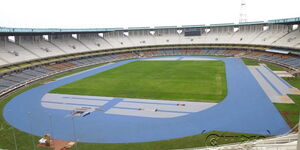 Inside the Moi International Sports Complex (MISC) Kasarani Stadium in Nairobi
