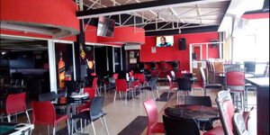 Inside the restaurant at Marcia Hotel along Mombasa Road.