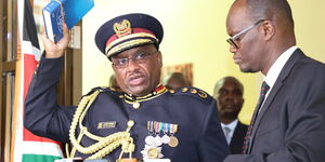 Inspector General Japhet Koome taking oath at the Supreme Court on Friday, November 11, 2022