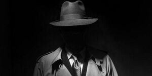 Intelligence agent sillouhuette