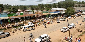 Isibania Town on the Kenya-Tanzania border.