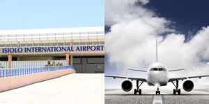 File photo of Isiolo International Airport located in Isiolo County and a plane on a run-way