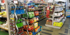 Items on display at a supermarket.