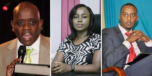 Photo collage for Dennis Itumbi, Rita Oyier and Hussein Mohammed.