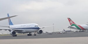 Planes landing at the Jomo Kenyatta International Airport (JKIA)