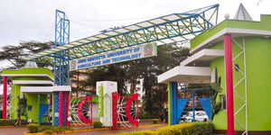 An image of Jomo Kenyatta University of Agriculture and Technology (JKUAT) university main gate.