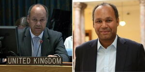 Photo collage of Ambassador James Kariuki, UK Deputy Permanent Representative to the UN.