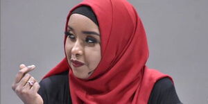 Citizen TV Managing Editor Jamila Mohammed in studio in 2019.