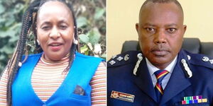A collage photo of private detective Jane Mugo and Director of Criminal Investigations George Kinoti