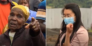 75-year-old Jane Nyambura and a Chinese girl whom she threatened to beat up