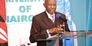 Former UoN Chancellor Joe Wanjui at a past event. 