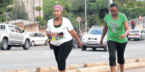 File image of joggers exercising in Nairobi