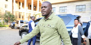 Nairobi Senator Johnson Sakaja at the Milimani Law Courts where he before the IEBC Dispute Tribunal Committee on June 15, 2022