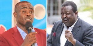 Kakamega Senator Cleophas Malala (left) and Musalia Mudavadi (right).