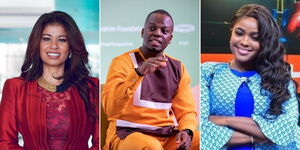 FROM LEFT: A collage image of Julie Gichuru, Georgie Ndirangu and Anne Kiguta.