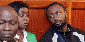 Jacque Maribe and Jowie Irungu in a past court appearance