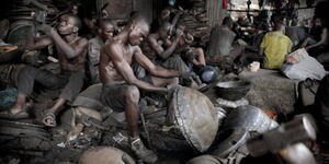 File image of Jua Kali artisans at work 