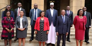 Members of the Judicial Service Commission at the Supreme Court Building 