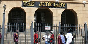 undated image of Judiciary entrance of the Supreme Court building in Nairobi, Kenya