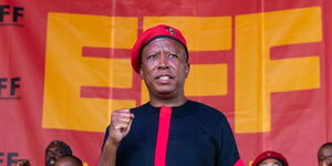 A photo of South Africa's opposition leader Julius Malema in March 2023. 