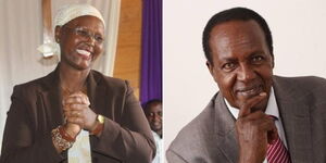 The late Kiambaa MP Paul Koinange (R) and former wife June Koinange