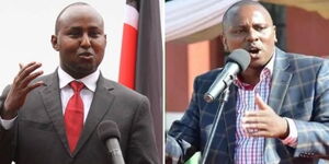 Minority whip Junet Mohamed (left) and Leader of the Majority Kimani Ichung'wa.