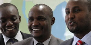 ODM MPs: From left: Simba Arati (Dagoretti North), John Mbadi (Suba East) and Junet Mohamed (Suna East) 
