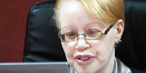 Justice Mumbi Ngugi during a court sitting.