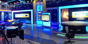 A news set at K24 studios in Nairobi