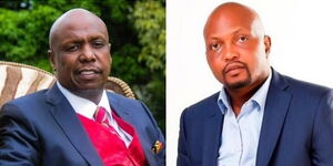 KANU Chairman Gideon Moi (left) and outgoing Gatundu South MP Moses Kuria.
