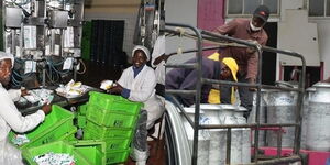 Photo collage of the workers of the New KCC Milk company