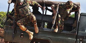 KDF Soldiers During A Mission