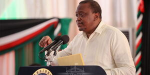 President Uhuru Kenyatta speaking at the Health Sector Intergovernmental Forum on Universal Health Coverage in Mombasa County on October 31, 2020.