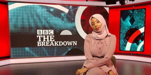 KTN News anchor Fathiya Nur at BBC studio