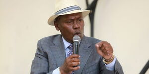 Former Kiambu Governor William Kabogo presents his views to the Building Bridges Initiative team in Kiambu in February 2020