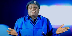 Kakaman Nduati singing in 'Tuwaache Maandano' released on March 28, 2023.