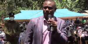 Kakamega Senator Cleophas Malala Addressing a Crowd in Malava Constituency, Kakamega on Saturday, August 28.