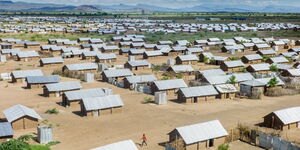An aerial photo of Kakuma Refugee Camp.