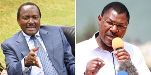 Wiper Party leader Kalonzo Musyoka (left) and National Assembly Speaker Moses Masika Wetangula.