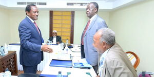 Wiper Party leader Kalonzo Musyoka meeting with the Azimio la Umoja Tuesday, May 10, 2022.