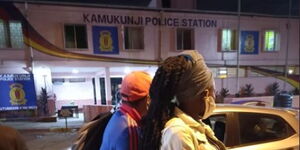 Activists at Kamukunji police station on Wednesday, November 25, 2020.