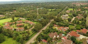 Aerial view of Karen Estate in Nairobi.