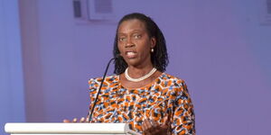 Narc Kenya party leader Martha Karua during the running mates debate on July 19, 2022.